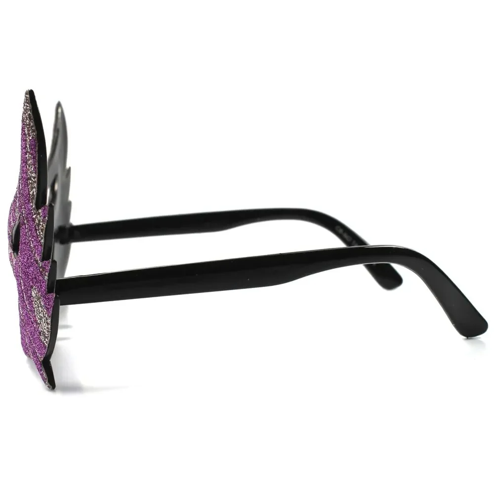 Purple Party Rave Costume Futuristic Novelty Womens Masquerade Mask Sun Glasses